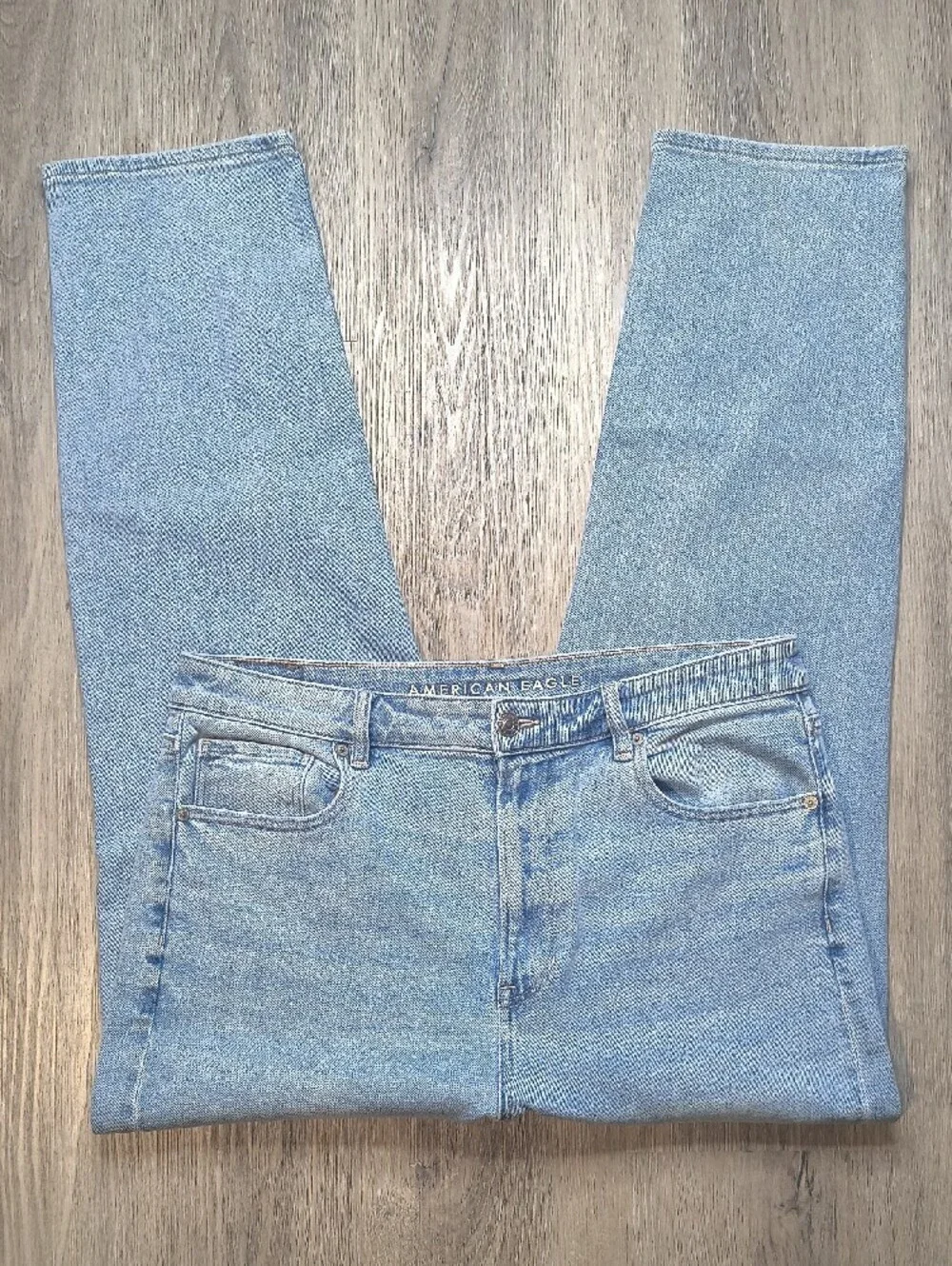 Stretch Mom Straight w/27.5 Inseam American Eagle Women's Size 14 Jeans 962